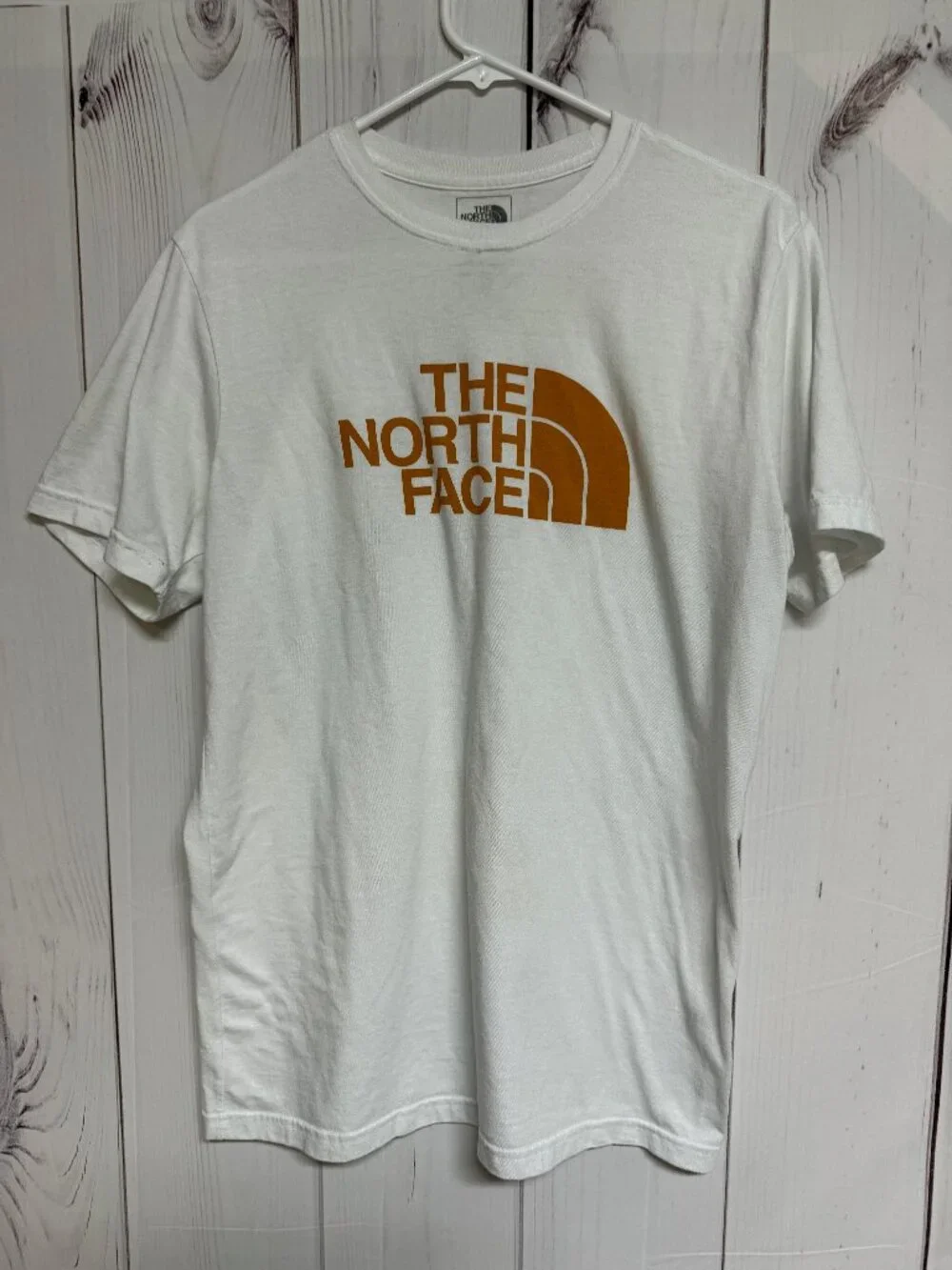 The North Face Men’s Half Dome‎ Tee Large White Gold Logo Slim GUC